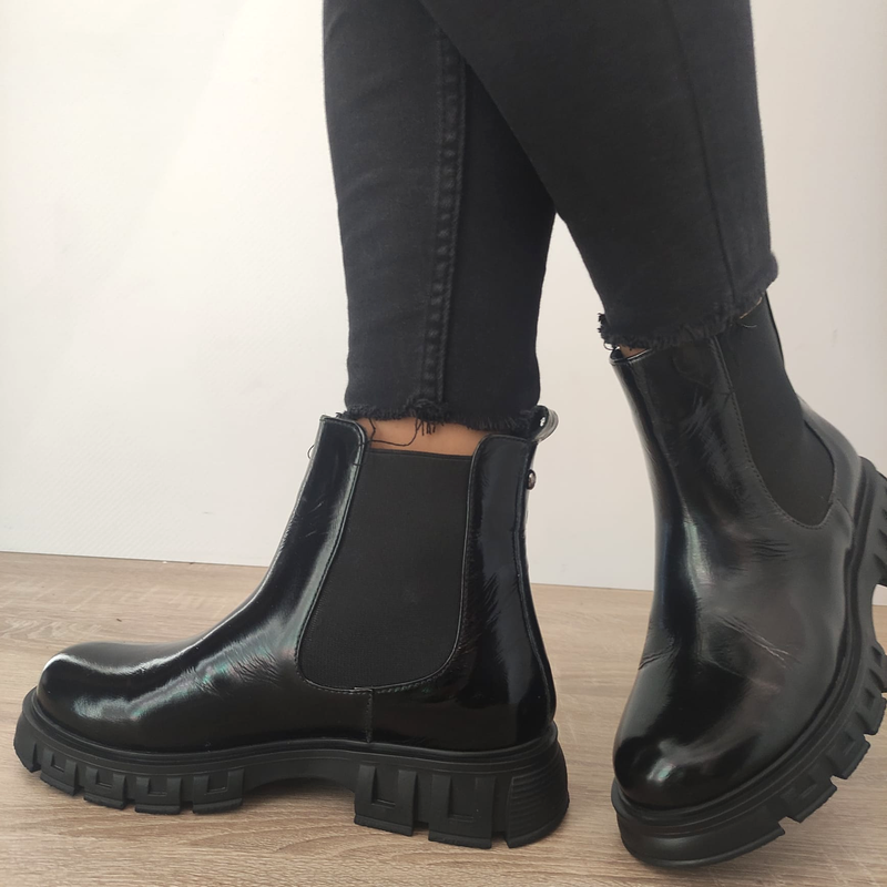 GHETE CASUAL DAMA DOGATI 21016 NEGRE LAC - imagine 4