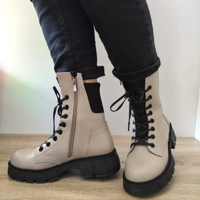 GHETE CASUAL DAMA DOGATI 23657 BEJ VISION - imagine 5