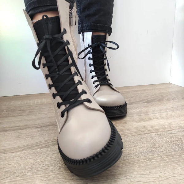 GHETE CASUAL DAMA DOGATI 23657 BEJ VISION - imagine 3