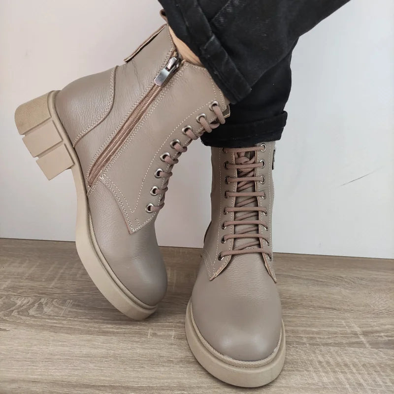 GHETE CASUAL DAMA DOGATI 40570 GREJ VISONE - imagine 3
