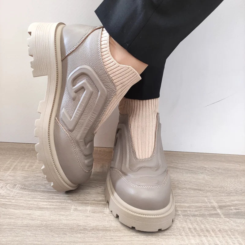 GHETE CASUAL DAMA DOGATI 40604 GREJ VISIONE - imagine 4