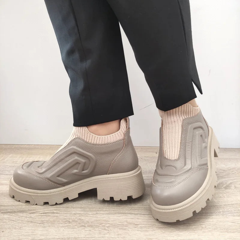 GHETE CASUAL DAMA DOGATI 40604 GREJ VISIONE - imagine 5