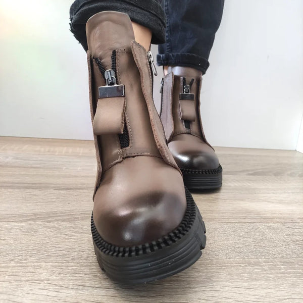 GHETE CASUAL DAMA DOGATI 5789 GREJ VISONE - imagine 5