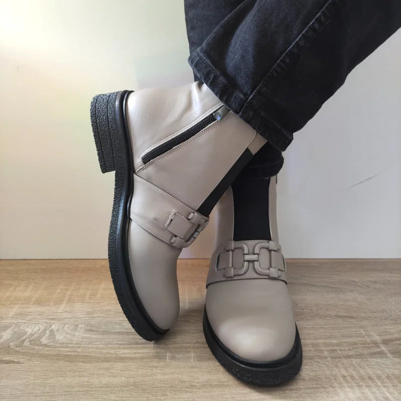 GHETE CASUAL DAMA DOGATI 6015 GREJ VISONE - imagine 5