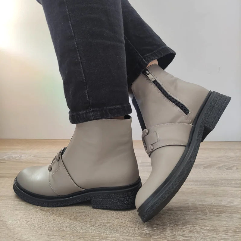 GHETE CASUAL DAMA DOGATI 6015 GREJ VISONE - imagine 4