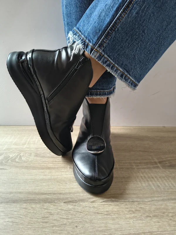 GHETE CASUAL DAMA DOGATI 934428-A NEGRE - imagine 5