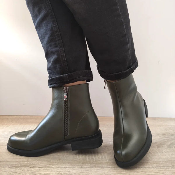 GHETE CASUAL DAMA FORMAZIONE D9193-11 VERDE KAKI - imagine 3