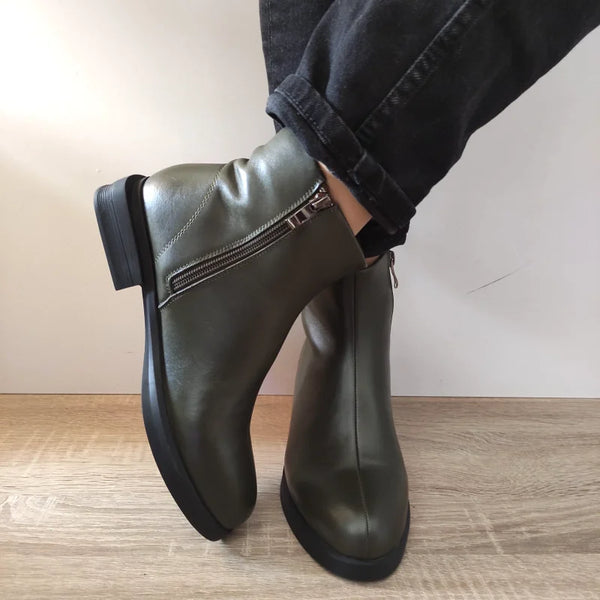 GHETE CASUAL DAMA FORMAZIONE D9193-11 VERDE KAKI - imagine 4