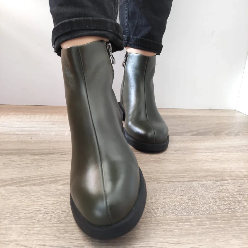 GHETE CASUAL DAMA FORMAZIONE D9193-11 VERDE KAKI - imagine 5