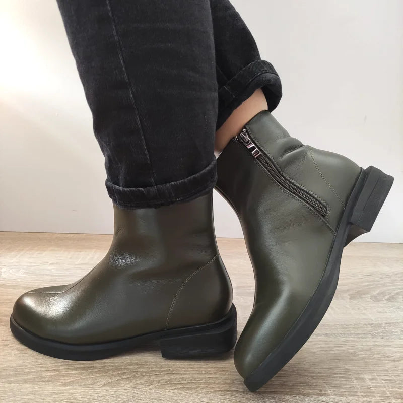 GHETE CASUAL DAMA FORMAZIONE D9193-11 VERDE KAKI - imagine 2