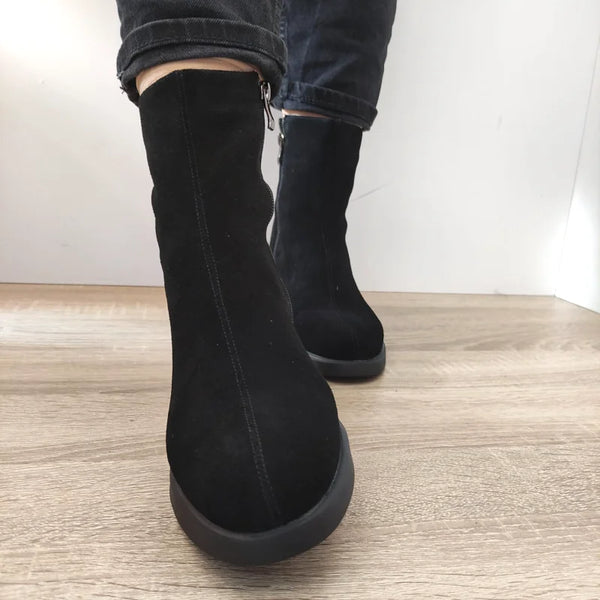GHETE CASUAL DAMA FORMAZIONE D9193-1 NEGRE VELUR - imagine 5