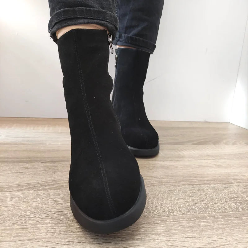 GHETE CASUAL DAMA FORMAZIONE D9193-1 NEGRE VELUR - imagine 5