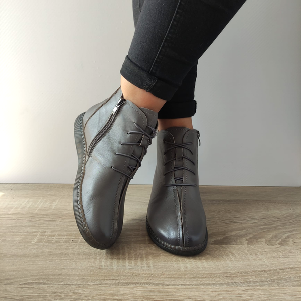 Ghete Casual Damă Formazione SC9580 Roșu – Piele Naturală – vedere 3