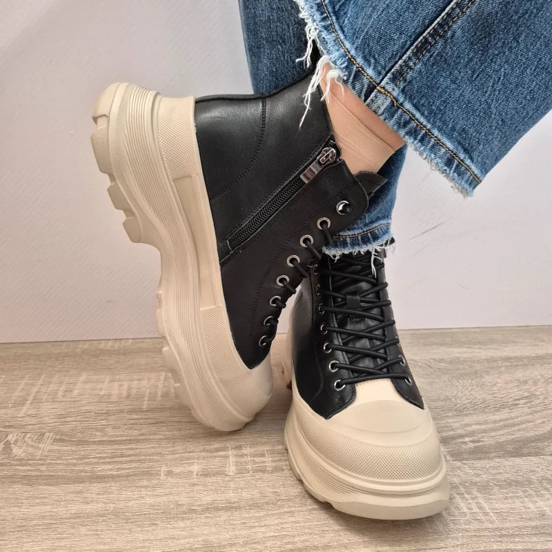 GHETE CASUAL DAMA FRANCO GERARDO 66081 NEGRE CU BEJ