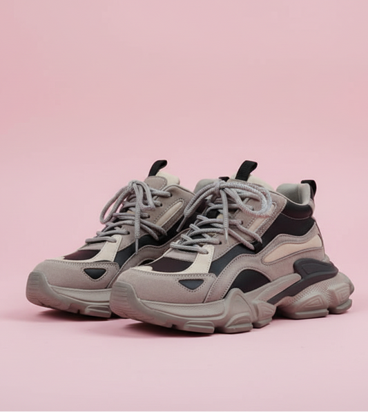 GHETE CASUAL DAMA FRANCO GERARDO Y5797 GRI CU NEGRU SI CREM