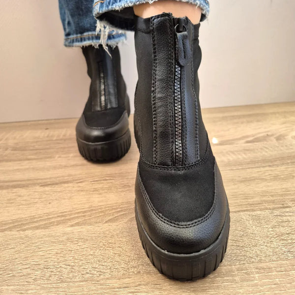 GHETE CASUAL DAMA JANA 25468-45 001 NEGRE - imagine 3
