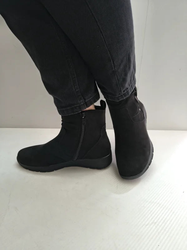 GHETE CASUAL DAMA JANA 26497-45 007 NEGRE VELUR - imagine 5