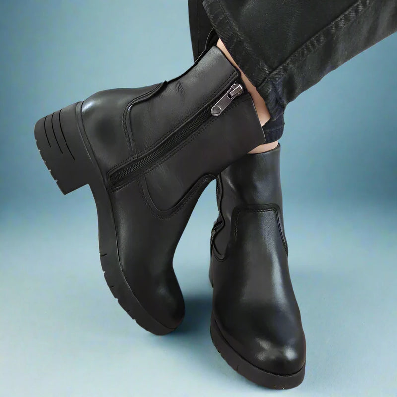 GHETE CASUAL DAMA MARCO TOZZI 25008-43 NEGRE - imagine 4