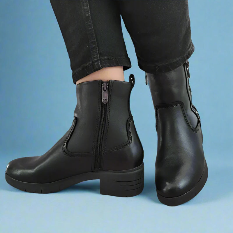 GHETE CASUAL DAMA MARCO TOZZI 25008-43 NEGRE - imagine 2
