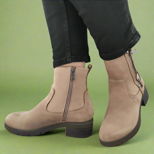 GHETE CASUAL DAMA MARCO TOZZI 25008-43 TAUPE NUBUCK - imagine 5