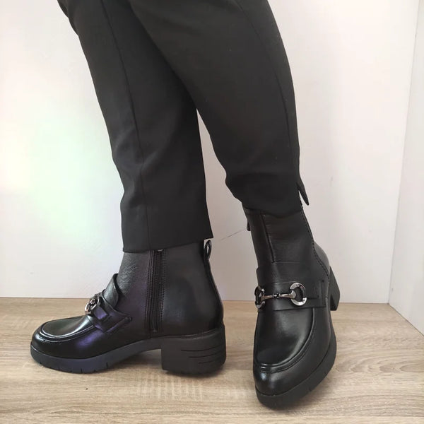 GHETE CASUAL DAMA MARCO TOZZI 25009-43 NEGRE - imagine 4