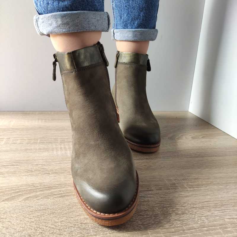 GHETE CASUAL DAMA MARCO TOZZI 25064-43 KHAKI - imagine 5