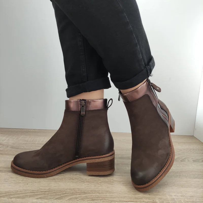 GHETE CASUAL DAMA MARCO TOZZI 25064-43 MARO NUBUCK - imagine 2