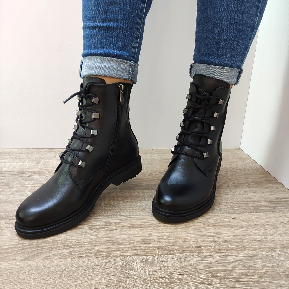 GHETE CASUAL DAMA MARCO TOZZI 25276-41 NEGRE - imagine 4