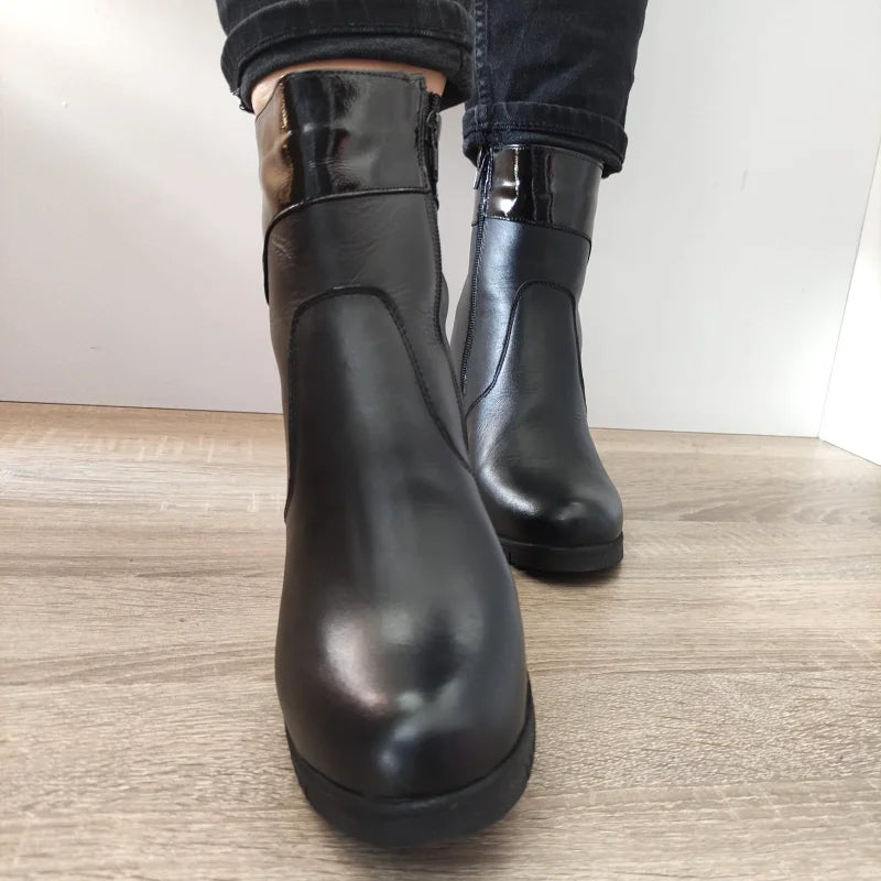 GHETE CASUAL DAMA NICOLIS 157759 NEGRE + LAC - imagine 5