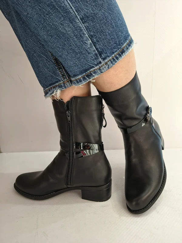 GHETE CASUAL DAMA NICOLIS 32494 NEGRE - imagine 2