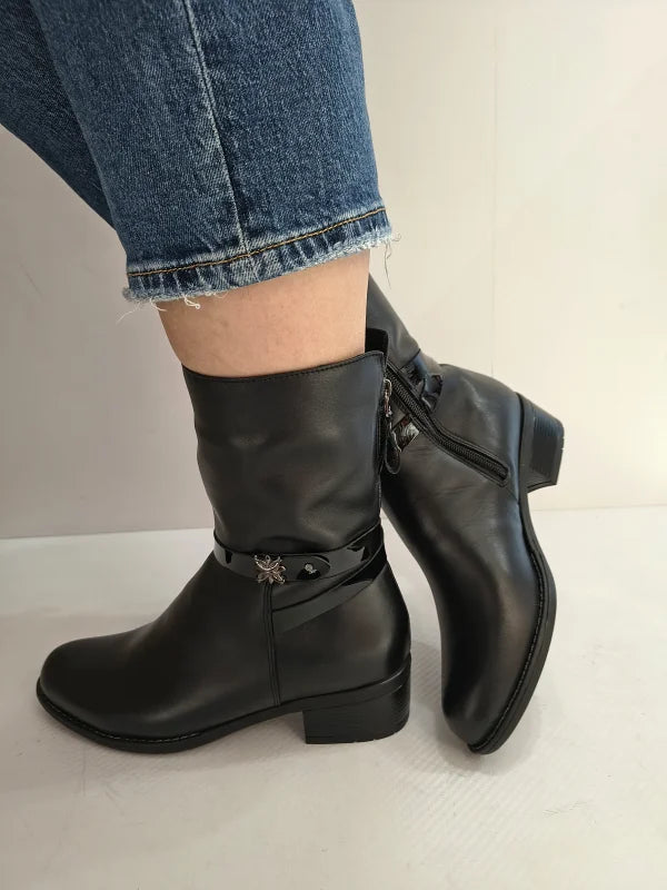 GHETE CASUAL DAMA NICOLIS 32494 NEGRE - imagine 3