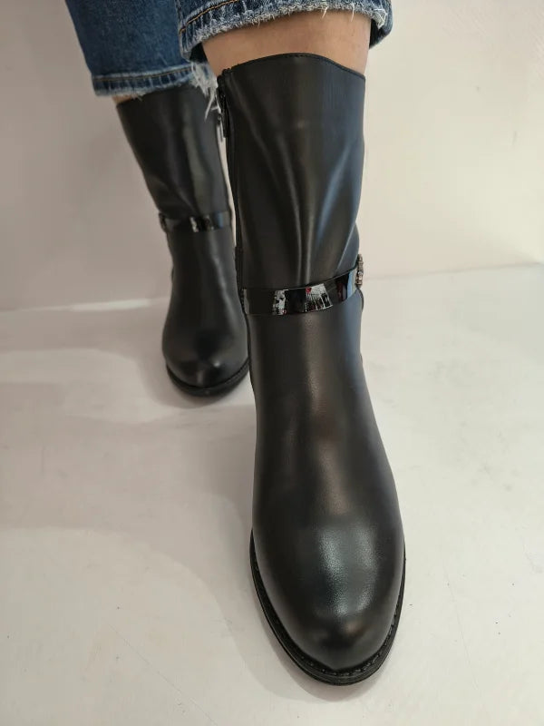 GHETE CASUAL DAMA NICOLIS 32494 NEGRE - imagine 4