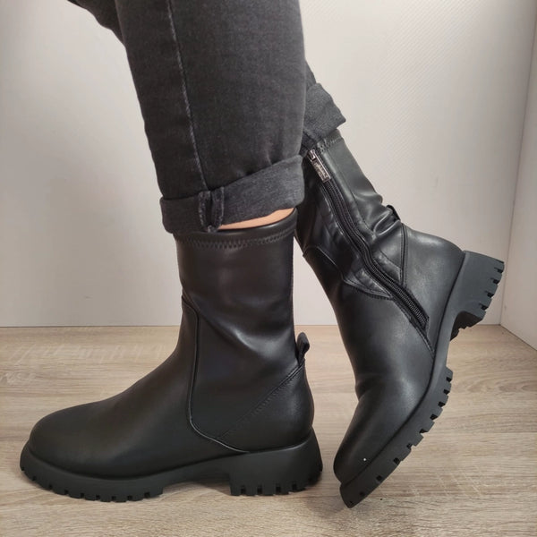 GHETE CASUAL DAMA PASS 150063B 01-Z NEGRE - imagine 4