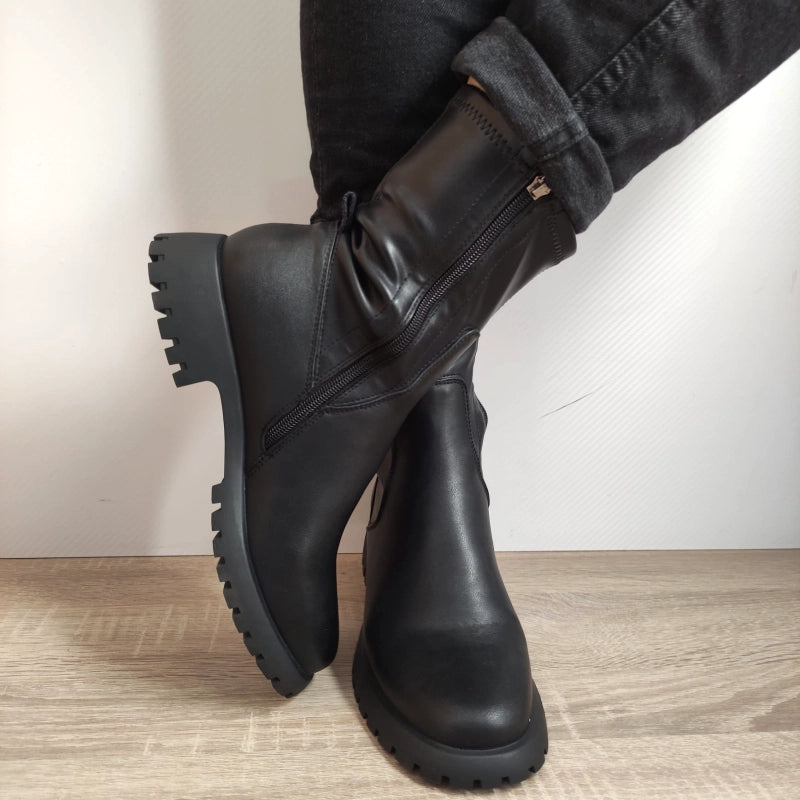 GHETE CASUAL DAMA PASS 150063B 01-Z NEGRE - imagine 5