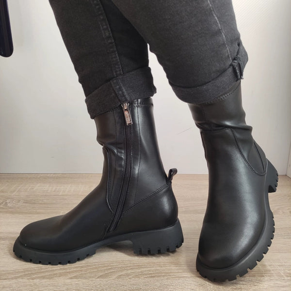 GHETE CASUAL DAMA PASS 150063B 01-Z NEGRE - imagine 2