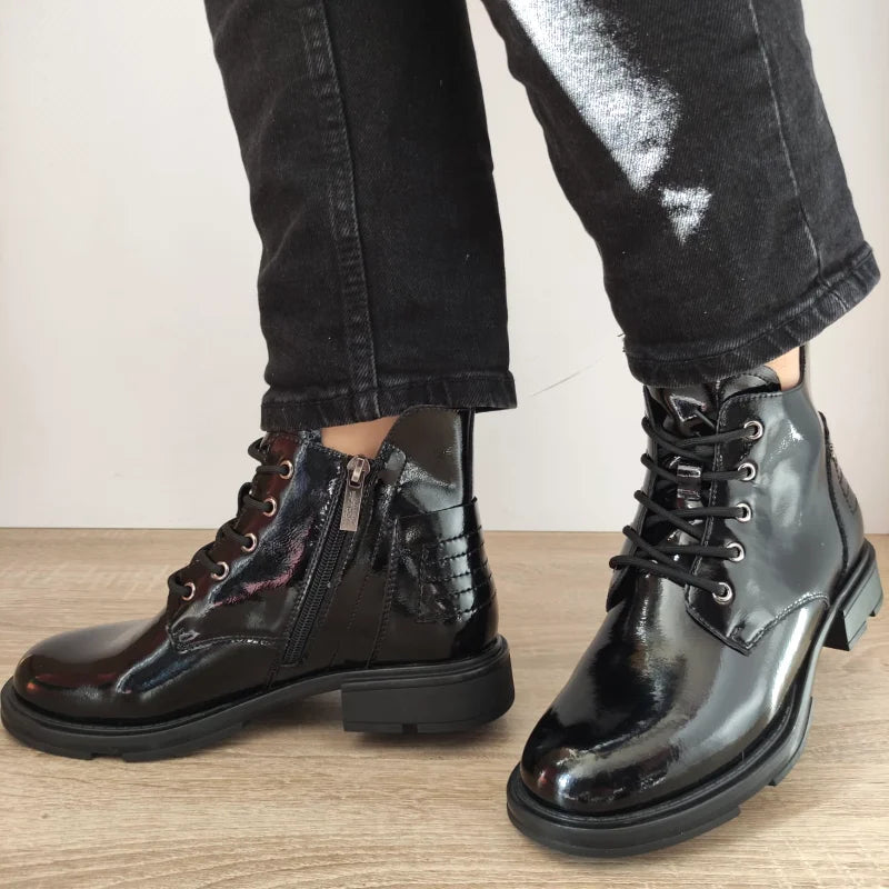 GHETE CASUAL DAMA PASS 150067D 01-L NEGRE LAC - imagine 2