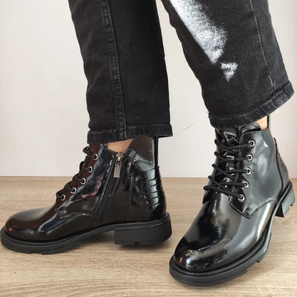 GHETE CASUAL DAMA PASS 150067D 01-L NEGRE LAC - imagine 2