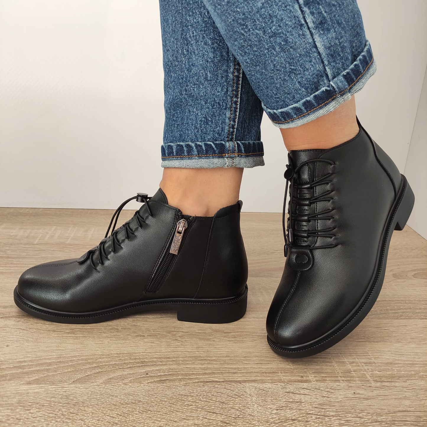 GHETE CASUAL DAMA PASS 30001A 01-N NEGRE