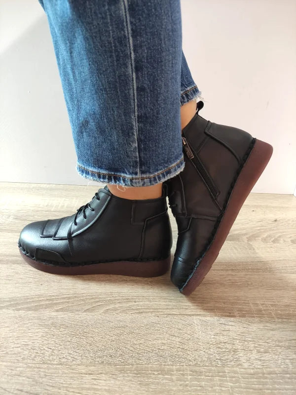 GHETE CASUAL DAMA PASS 470019A 01-N NEGRE - imagine 2