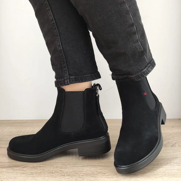 GHETE CASUAL DAMA PASS 550006A 01-I NEGRE VELUR - imagine 2