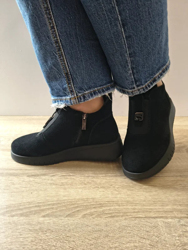 GHETE CASUAL DAMA PASS 70004A 01-I NEGRE VELUR - imagine 5