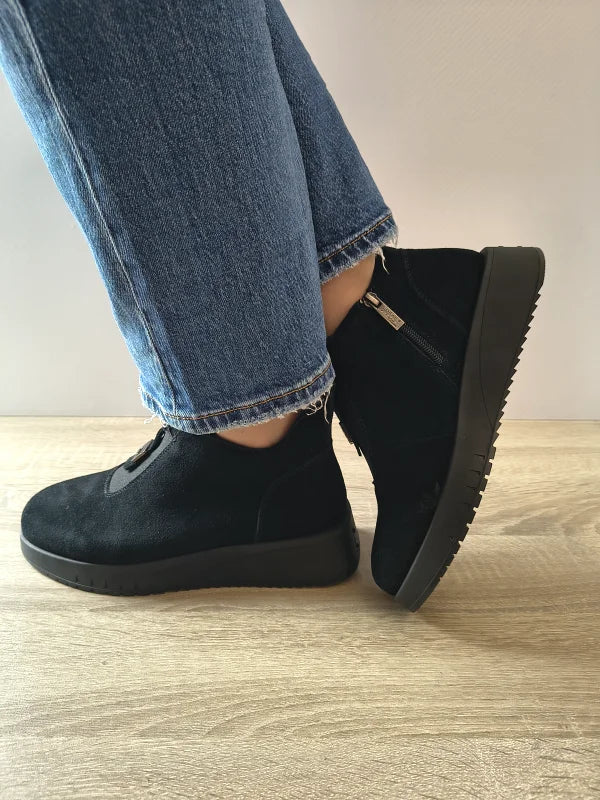 GHETE CASUAL DAMA PASS 70004A 01-I NEGRE VELUR - imagine 2