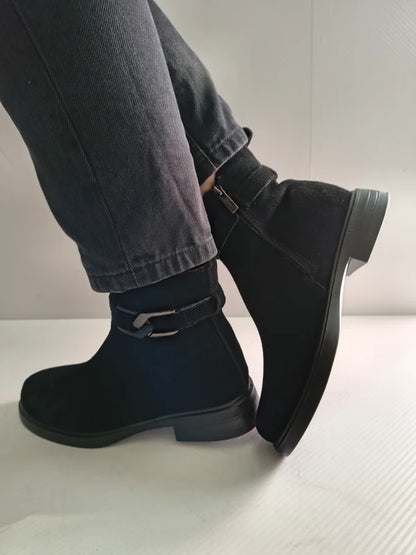 GHETE CASUAL DAMA PASS 70005B 01-I NEGRE VELUR