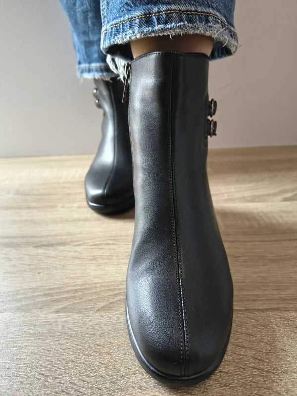 GHETE CASUAL DAMA PASS 70030A 01-N NEGRE