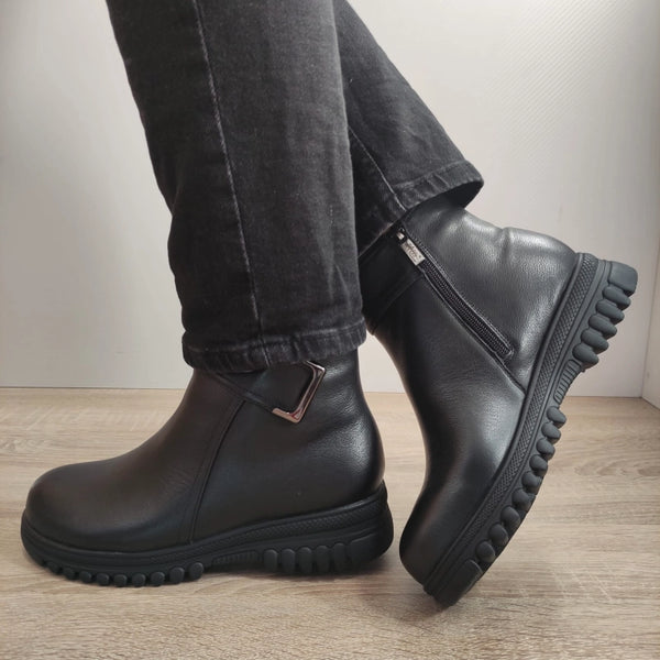 GHETE CASUAL DAMA PASS 830014 01-N NEGRE - imagine 2