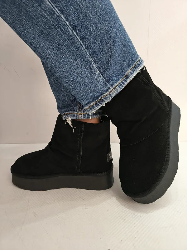 GHETE CASUAL DAMA PASS 870003A 01-I NEGRE VELUR - imagine 2