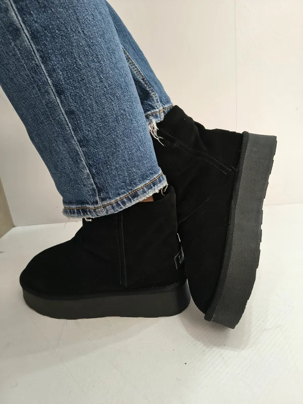 GHETE CASUAL DAMA PASS 870003A 01-I NEGRE VELUR - imagine 3