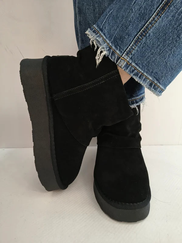 GHETE CASUAL DAMA PASS 870003A 01-I NEGRE VELUR - imagine 5