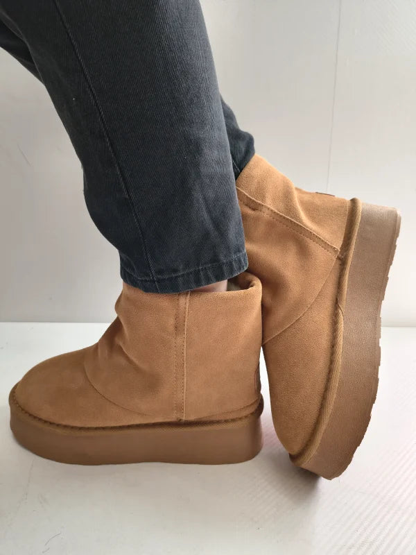 GHETE CASUAL DAMA PASS 870003B 04-I CAMEL VELUR - imagine 3
