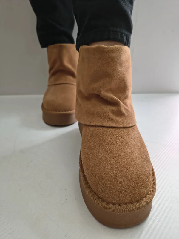 GHETE CASUAL DAMA PASS 870003B 04-I CAMEL VELUR - imagine 4